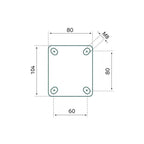 Tarsus bokwiel 100 mm. tpr extra stil