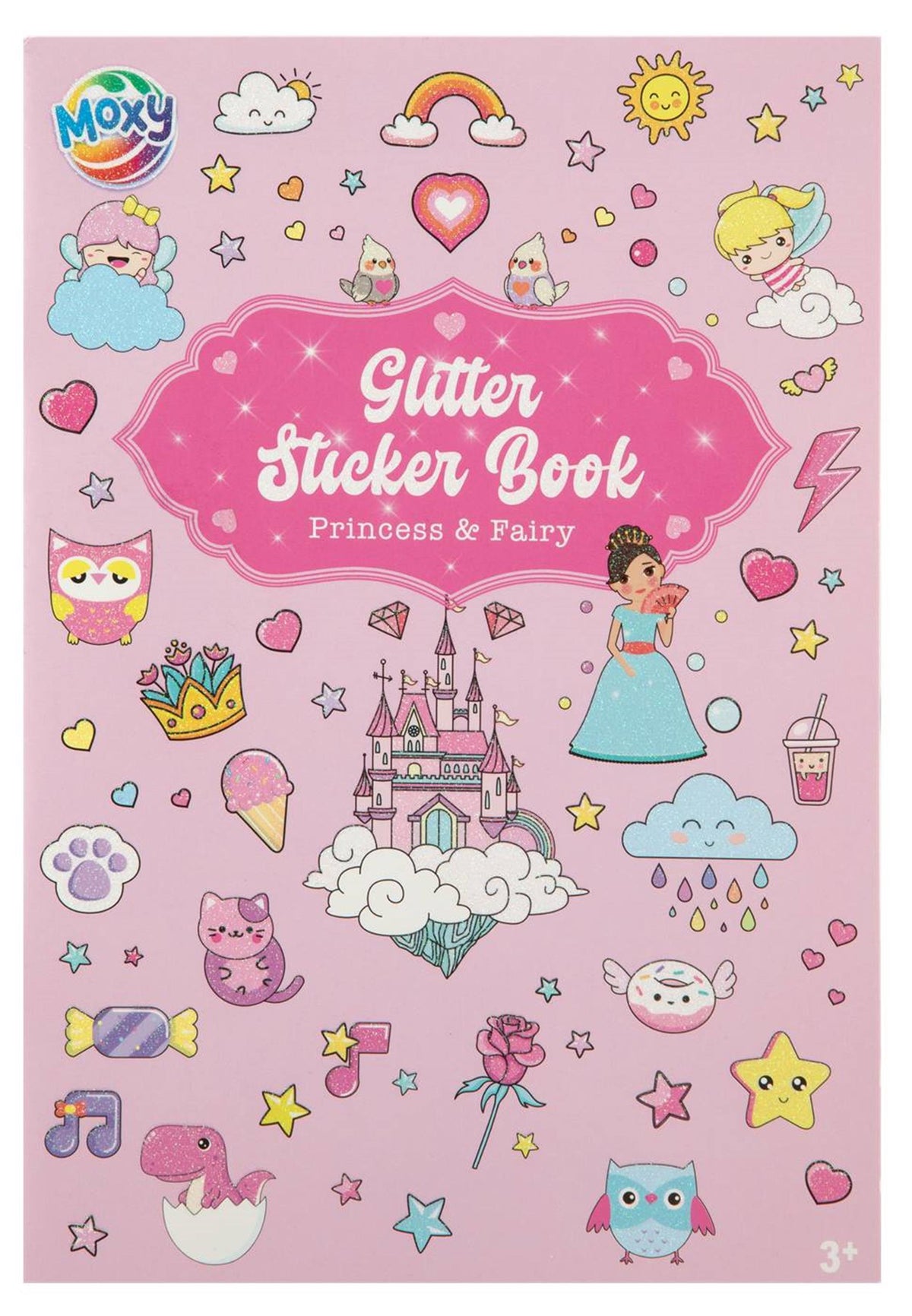 Moxy glitter stickerboek a5 8 vellen 2 assort