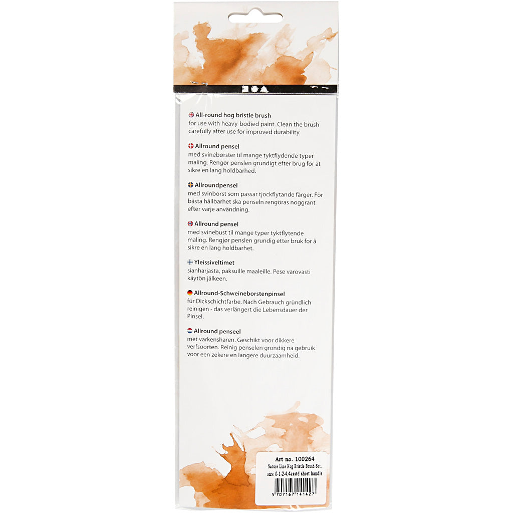 Creativ Company - Creativ Company Https://www.cchobby.nl/nature-line-kwasten-afm-00-1-2-4-l-18-5-19-cm-b-5-7-mm-plat-4-stuk-1-doos