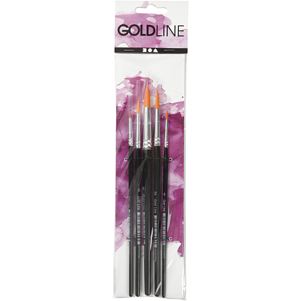 Creativ Company - Creativ Company Https://www.cchobby.nl/gold-line-penselen-afm-1-4-8-12-18-l-17-19-cm-b-1-7-mm-rond-5-stuk-1-doos
