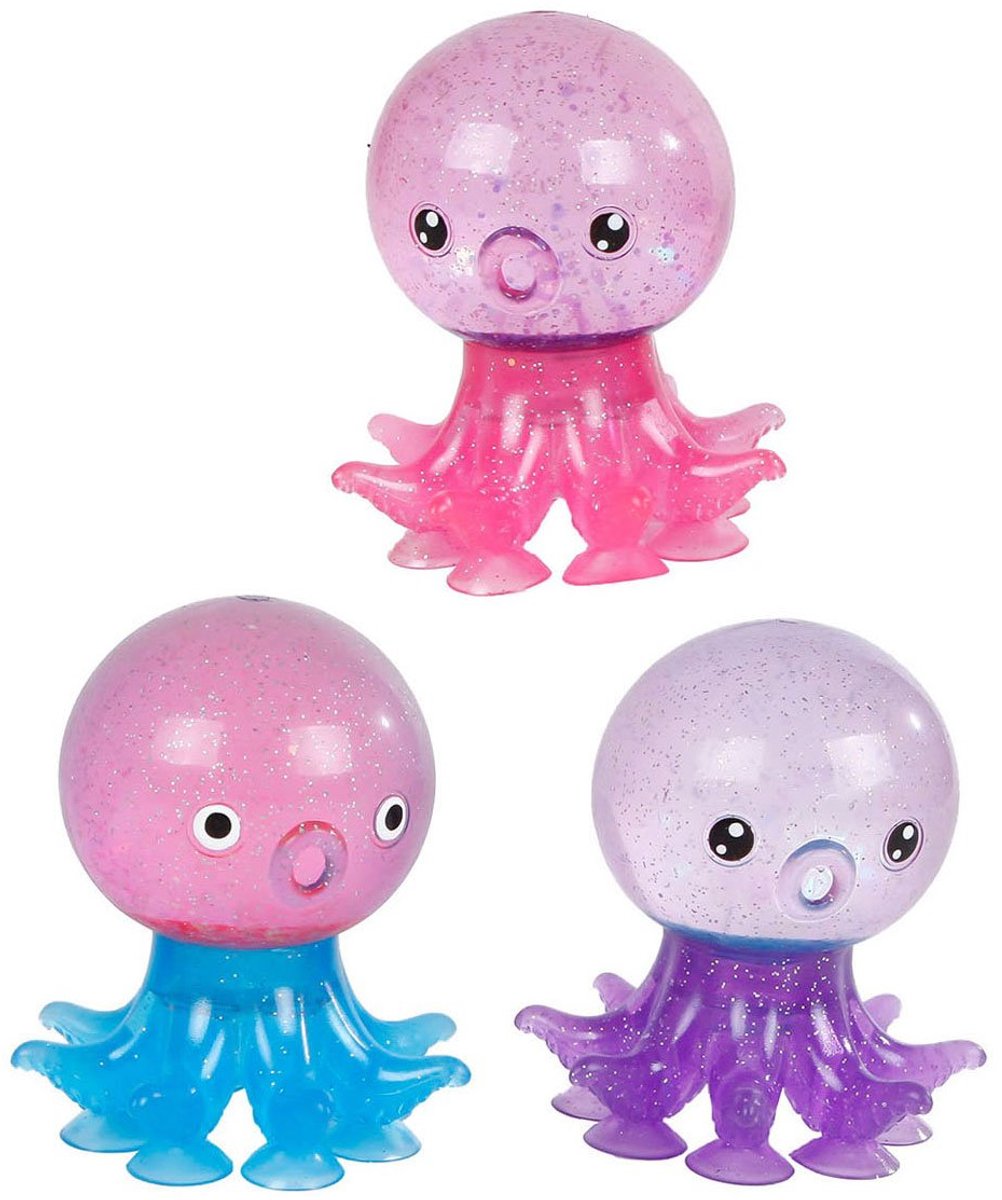 Van manen veenendaal bv destination deep octopus glitterknijpbal met zuignappen