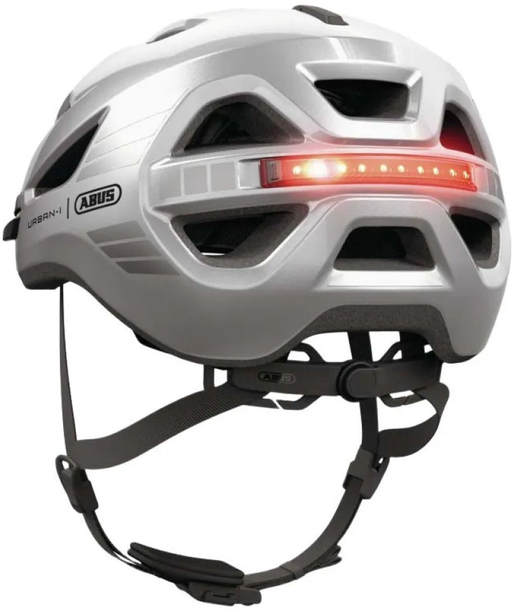 ABUS - ABUS Fietshelm urban-i 4.0 lr signal silver s - 51-55 cm - zilver - geschikt voor gebruik op elektrische fietsen - stadsfietsen - 240 g
