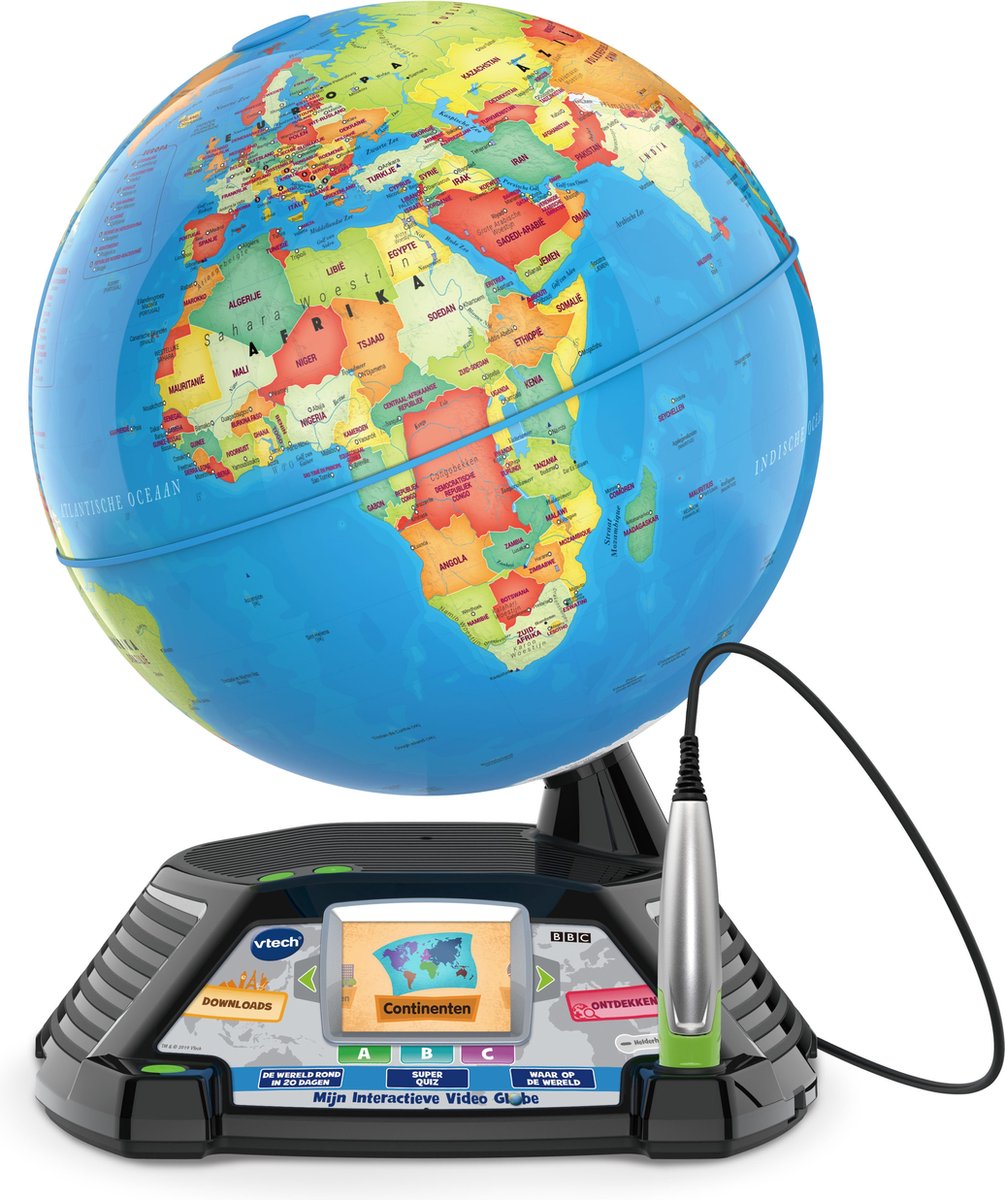 VTech - mijn interactieve video globe - wereldbol kinderen - educatief speelgoed - cadeau - kinderspeelgoed 7 jaar tot 12 jaar