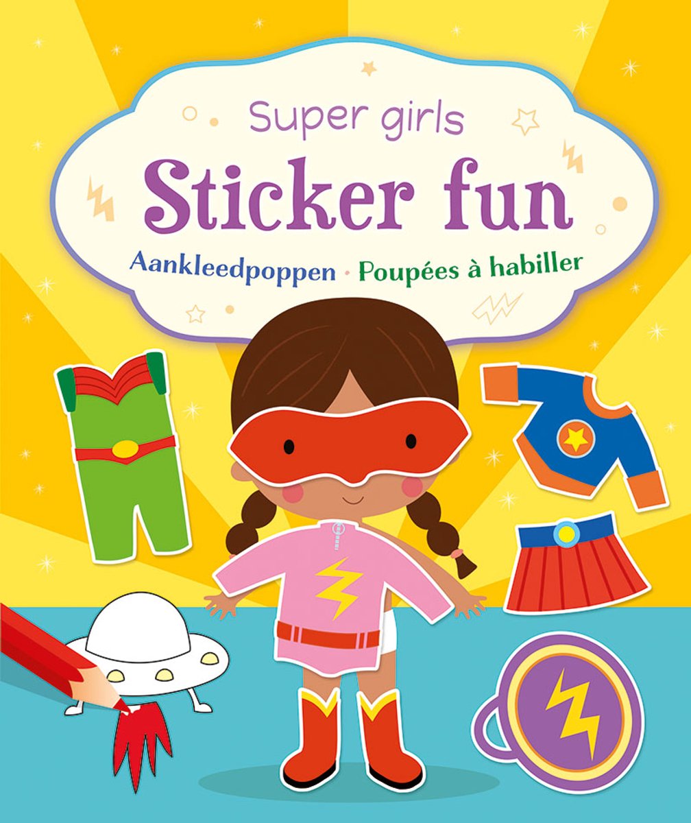 Deltas - Deltas Super girls sticker fun - aankleedpoppen / super girls sticker fun - poupées à habiller