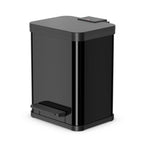 Hailo - Hailo 0622-260 öko duo plus m pedaalemmer 2x 9l zilver/zwart