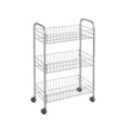 Metaltex - Metaltex Tomado keuken/badkamer opbergtrolley lugano 41x23x63 cm wieltjes