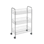 Metaltex - Metaltex Tomado keuken/badkamer opbergtrolley lugano 41x23x63 cm wieltjes