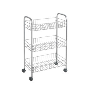 Metaltex - Metaltex Tomado keuken/badkamer opbergtrolley lugano 41x23x63 cm wieltjes