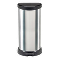 Curver - Curver decobin pedaalemmer ovaal 40l zilver/zwart