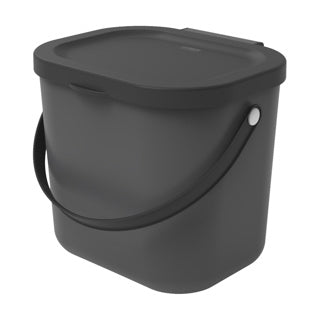 Rotho albula afvalscheiders - gft afvalbak - 6l - zwart