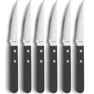 Amefa - Amefa pizza/steak messenset 6-delig zwart
