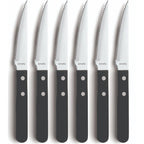 Amefa pizza steakmessen 6 stuks zwart