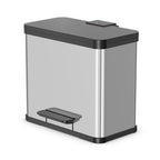 Hailo - Hailo öko duo plus l prullenbak - 17l + 9l - rvs
