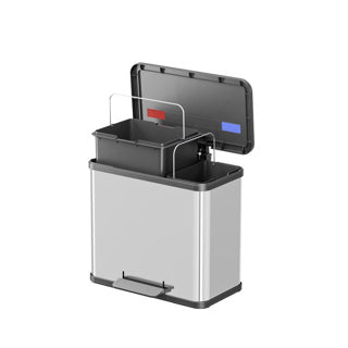 Hailo - Hailo öko duo plus l prullenbak - 17l + 9l - rvs