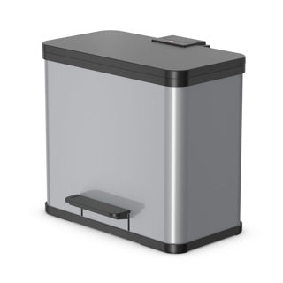 Hailo - Hailo 0630-220 öko duo plus l pedaalemmer 17+9l rvs/zilver