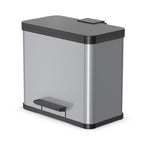 Hailo - Hailo 0630-220 öko duo plus l pedaalemmer 17+9l rvs/zilver