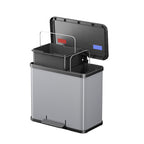 Hailo - Hailo 0630-220 öko duo plus l pedaalemmer 17+9l rvs/zilver