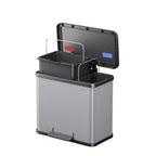 Hailo - Hailo 0633-220 öko trio plus l pedaalemmer 3x9l zilver/zwart