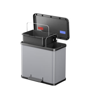 Hailo - Hailo 0633-220 öko trio plus l pedaalemmer 3x9l zilver/zwart