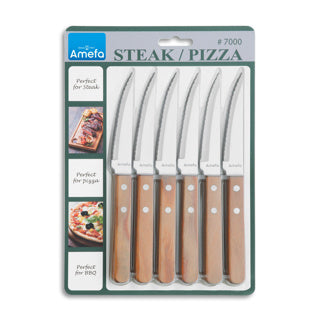 Amefa - Amefa pizza/steak messenset 6-delig