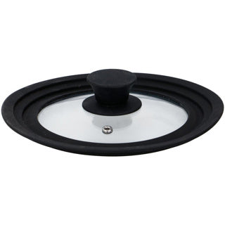 Alpina - universele glazen deksel met siliconen rand - pannendeksel voor pannen 16/ 18/ 20 cm - anti spatdeksel - vaatwasserbestendig - glas