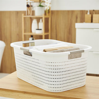 Rotho wasmand country 40 l - wit