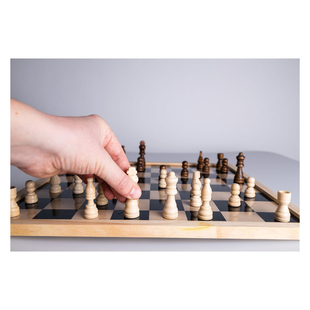Clown games schaakstukken hout, 32dlg.
