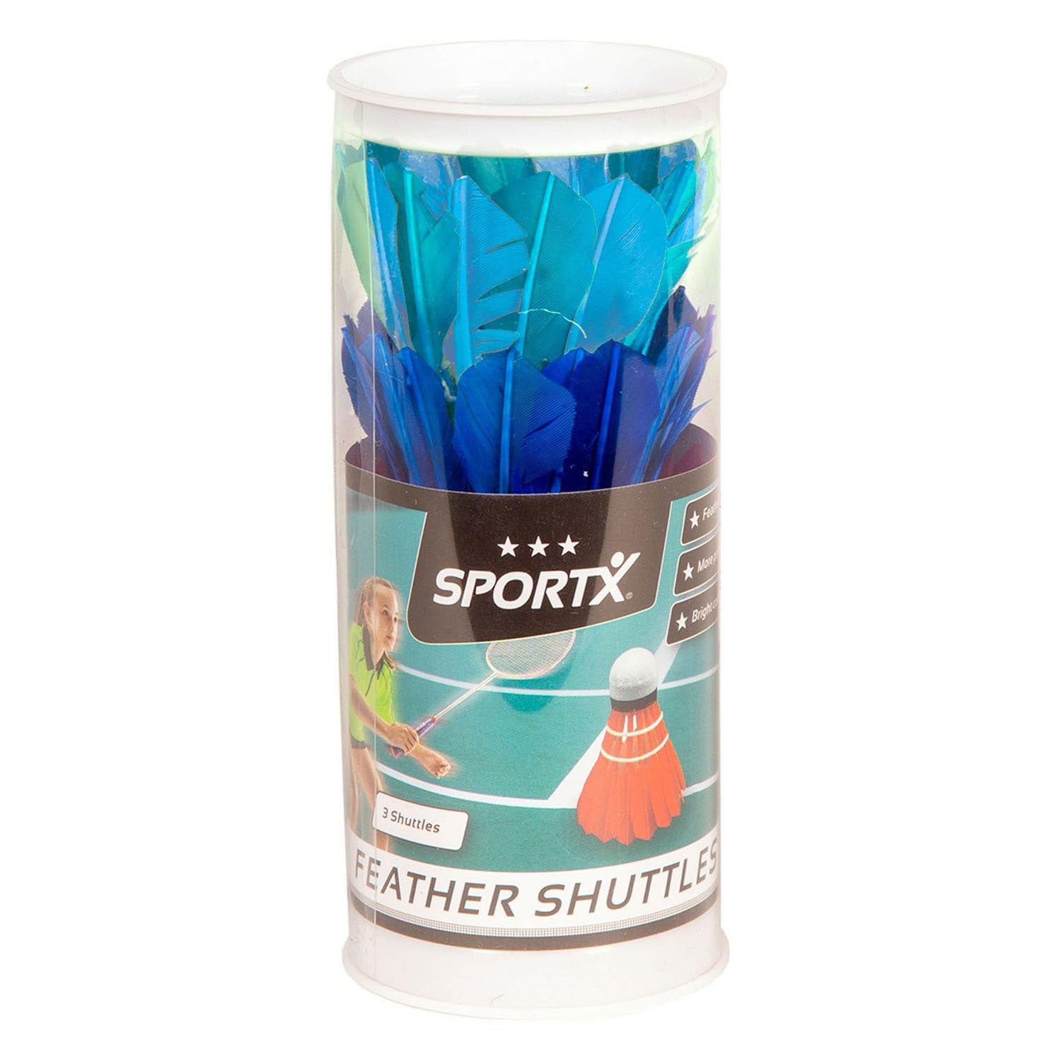 SportX - SportX shuttle veren gekleurd in koker 3st.