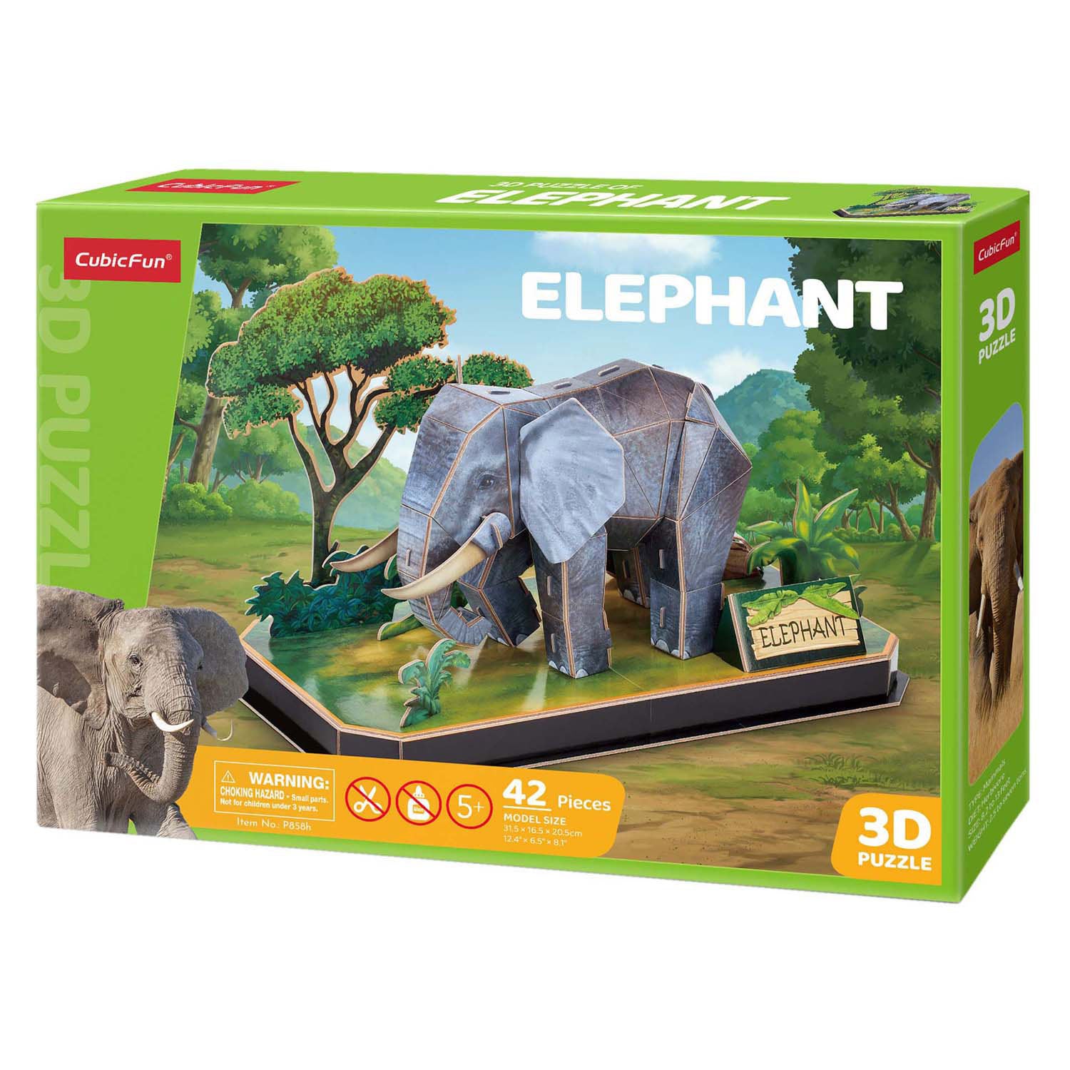 Cubic fun 3d puzzel olifant