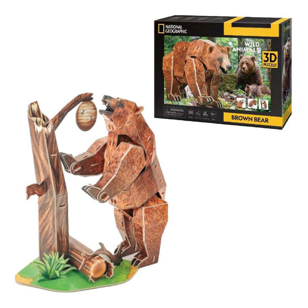Cubic fun 3d puzzel national geographic bruine beer