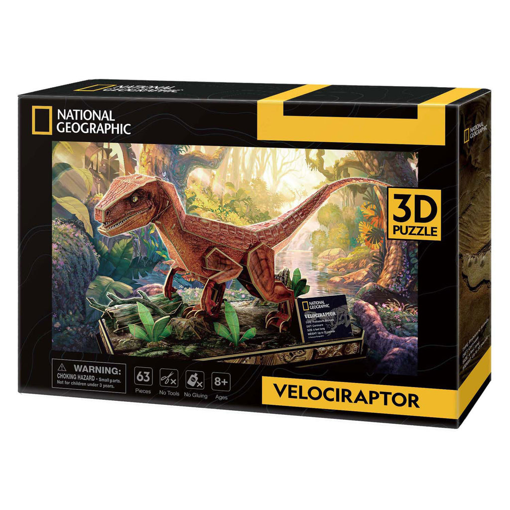 Cubic fun 3d puzzel national geographic velociraptor