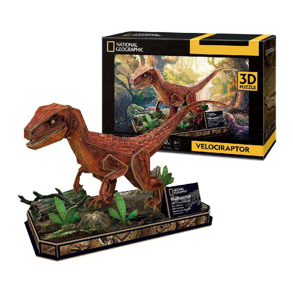 Cubic fun 3d puzzel national geographic velociraptor