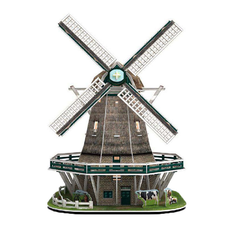 Cubic fun 3d puzzel molen led - 65st.