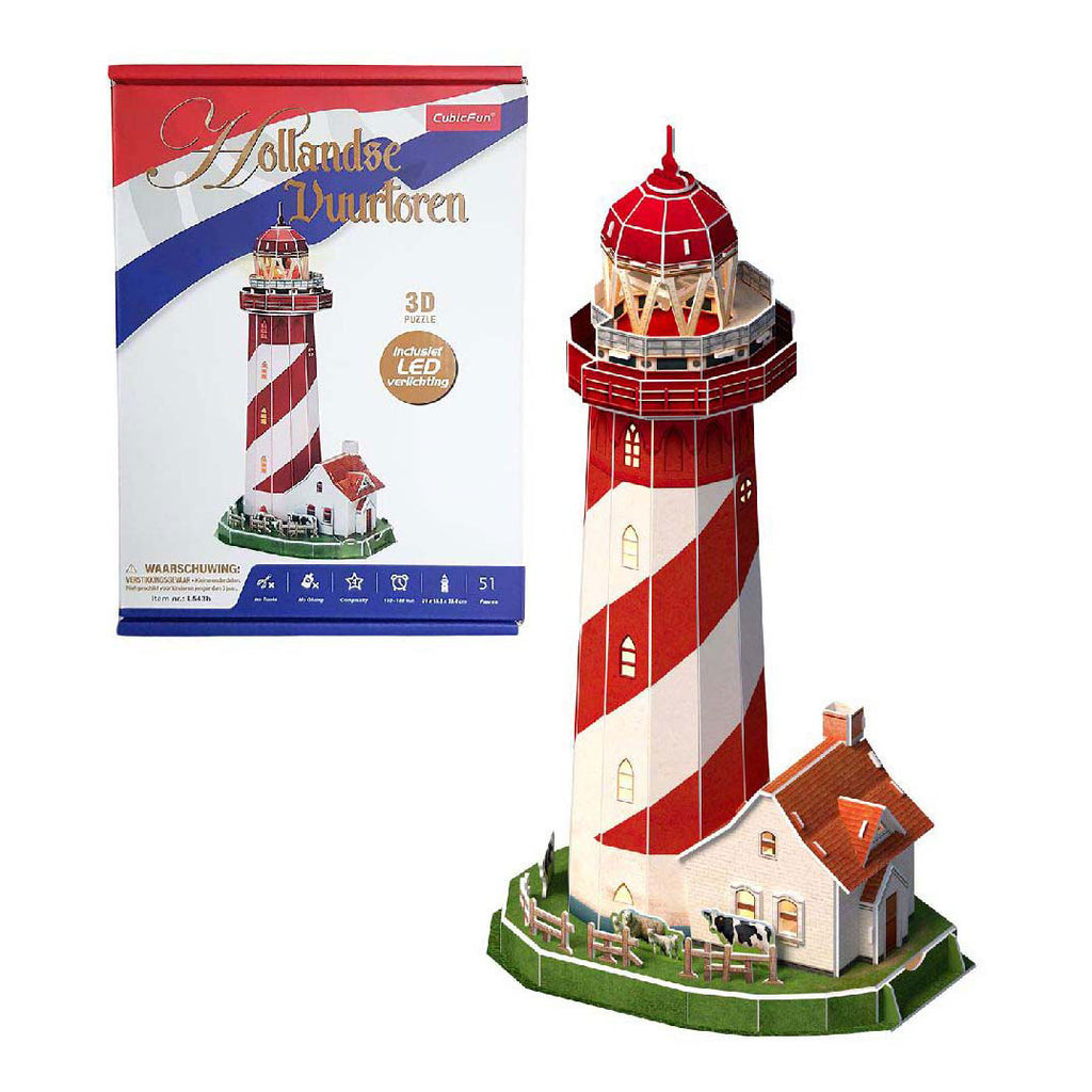 Cubic Fun - Cubic Fun 3d puzzel vuurtoren led 51 stuks