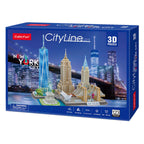 Cubic fun 3d-puzzel city line new york city - 123 stukjes - vanaf 8 jaar