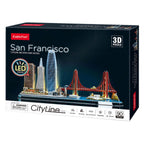 Cubic Fun - Cubic Fun 3d puzzel city line san francisco met led verlichting