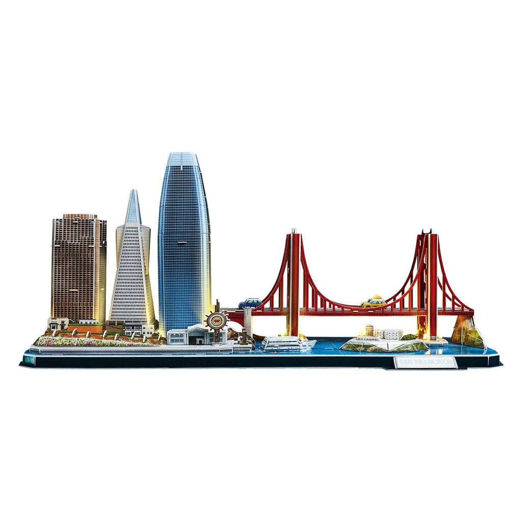 Cubic fun 3d puzzel city line san francisco met led verlichting