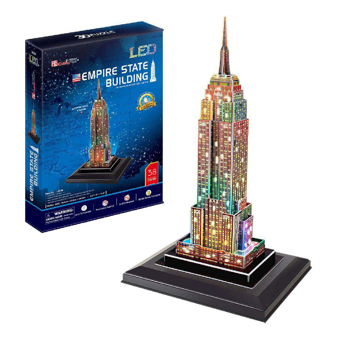 Cubic Fun - Cubic Fun 3d puzzel empire state building met led verlichting