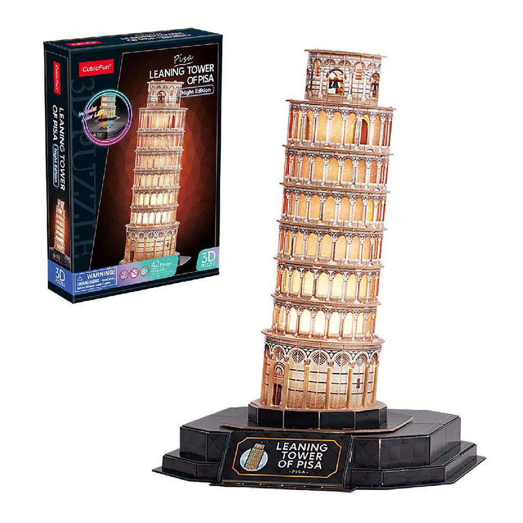 Cubic fun 3d puzzel toren van pisa met led verlichting