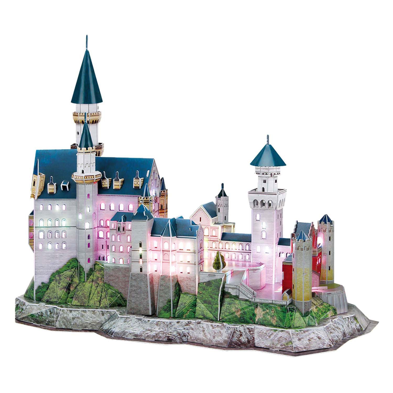 Cubic Fun - Cubic Fun 3d puzzel neuschwanstein kasteel met led verlichting
