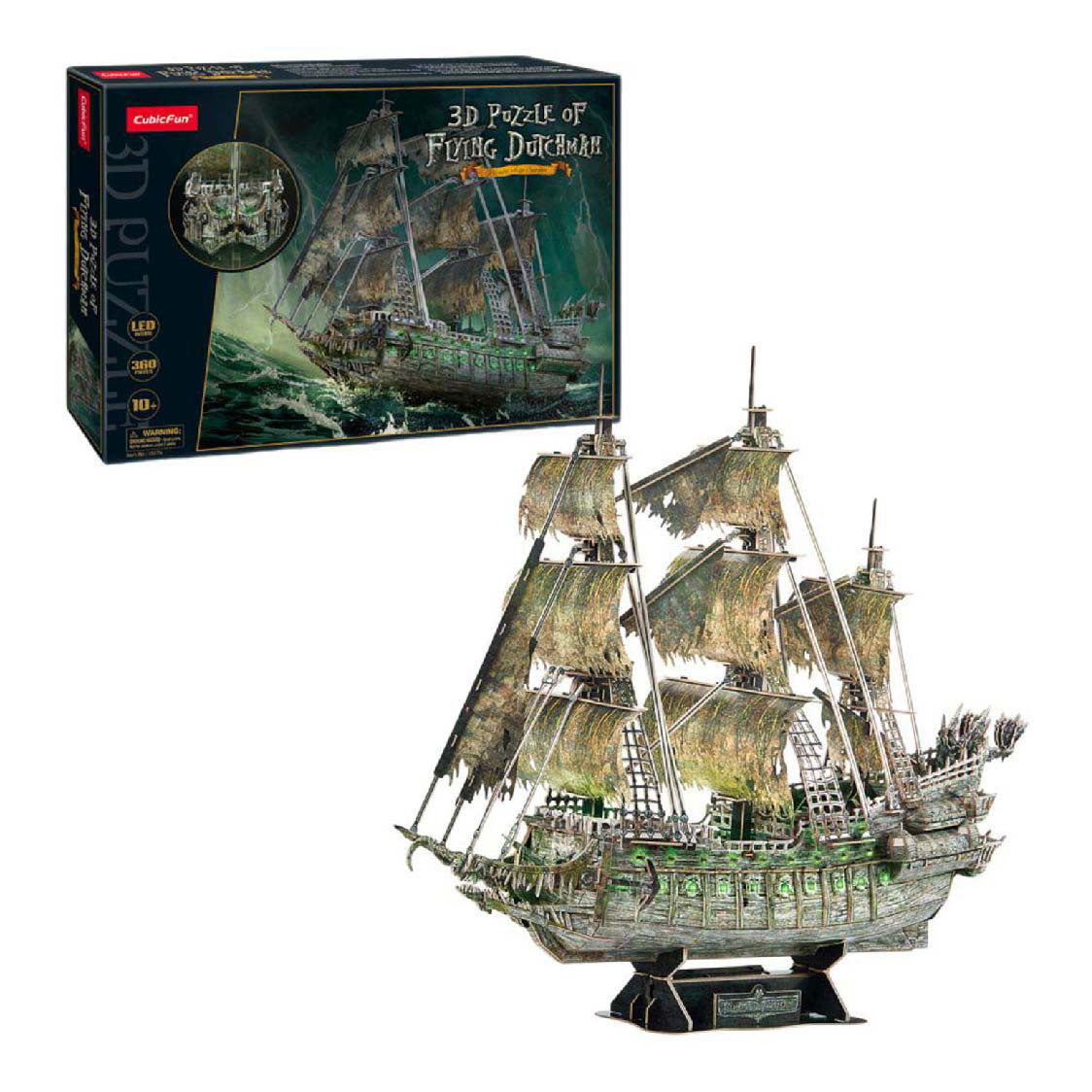 Cubic fun 3d puzzel flying dutchman met led verlichting.