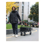 - Outdoor Bolderwagen Opvouwbaar Zwart