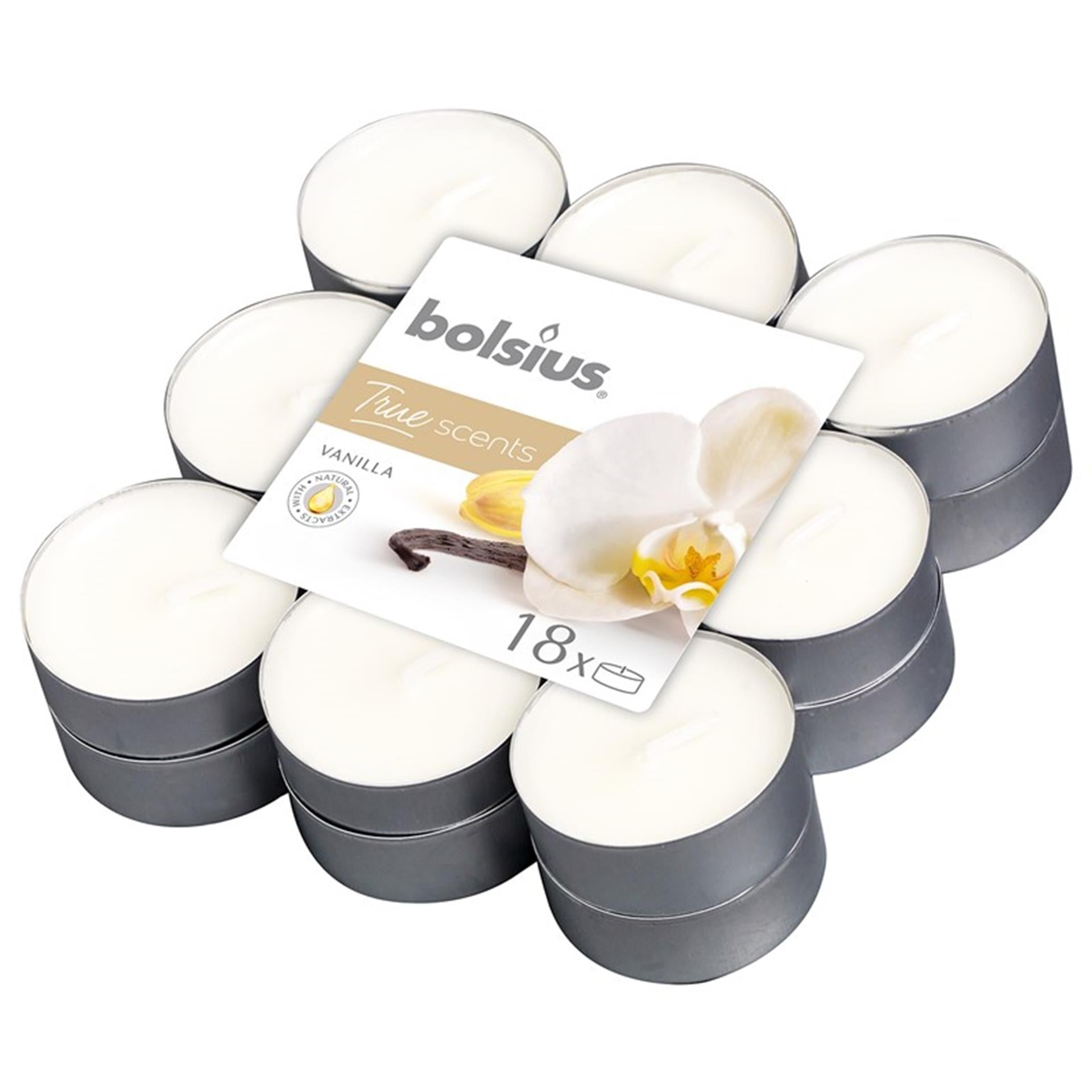 Bolsius - Bolsius true scents geurtheelichten vanille 4 uur 18 stuks