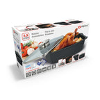 Alpina - braadslee met glazen deksel 5.5l 39.5x22.5x10.8 cm zwart