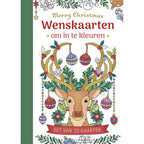 Deltas wenskaarten om in te kleuren - merry christmas