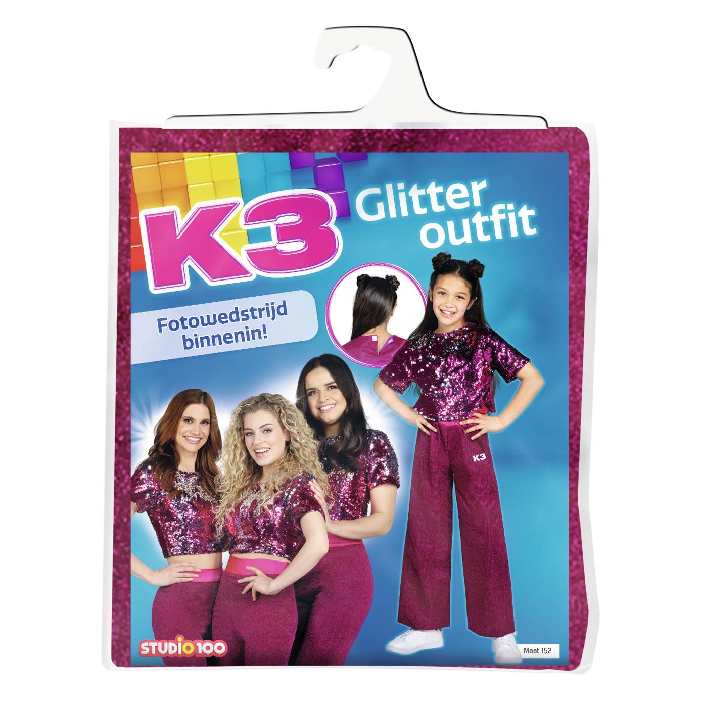 K3 - K3 Verkleedpak roze 9-11 jaar