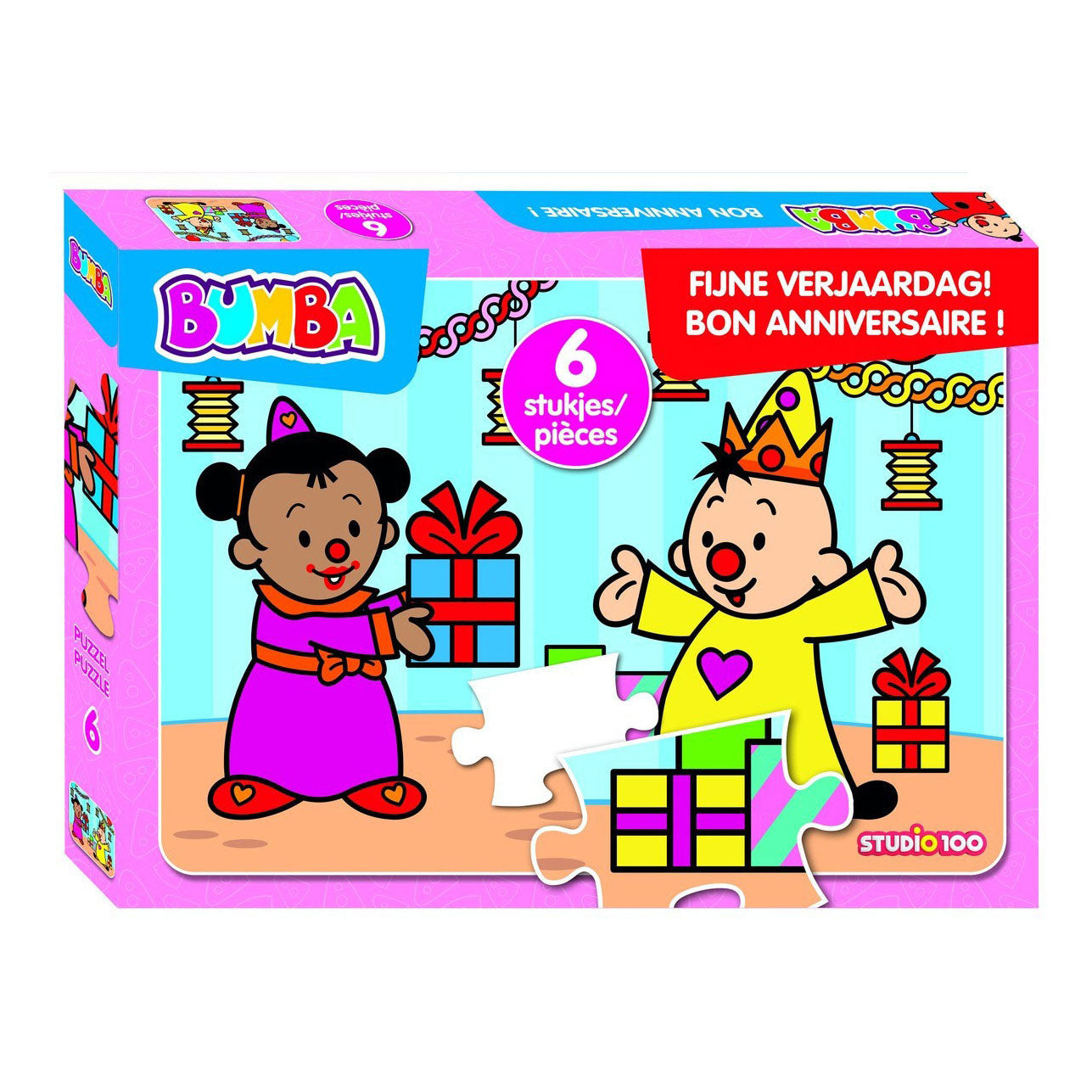 Bumba puzzel 6 stuks fijne verjaardag | 2 stuks