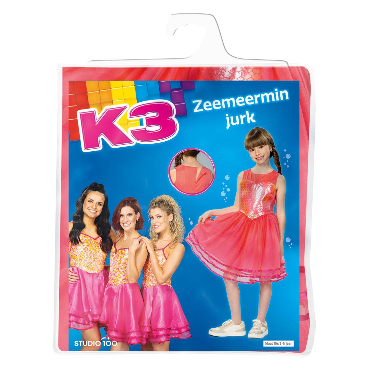 K3 - K3 verkleedjurk - zeemeermin jurk 3-5 jaar