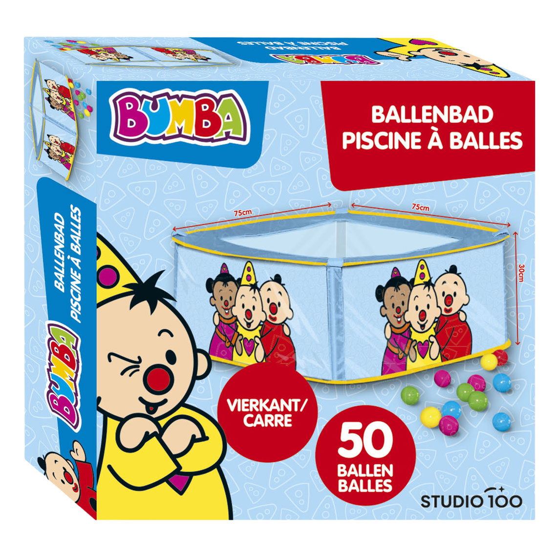 Bumba - Bumba ballenbad + 50 ballen - vierkant