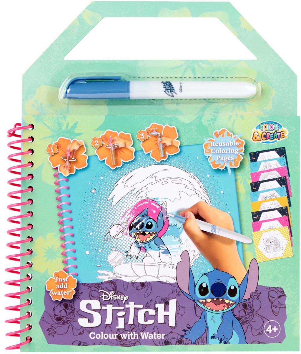 Disney stitch waterkleurboekje - incl waterpen